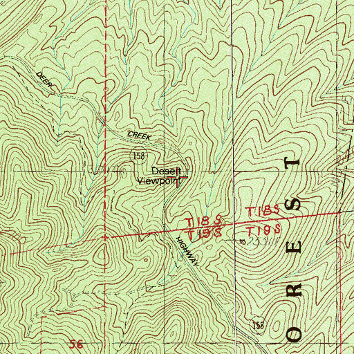 Topographic Map of Desert Viewpoint, NV