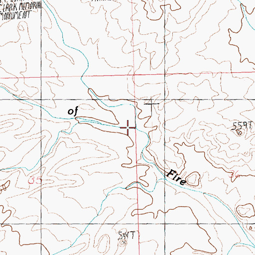Topographic Map of North Fork Valley of Fire Wash, NV