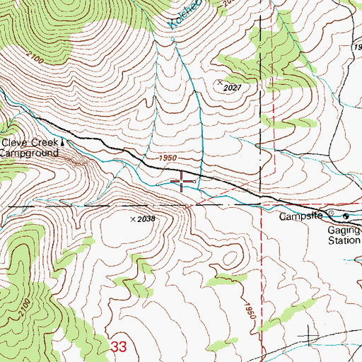 Topographic Map of Cleve Creek Administrative Site, NV