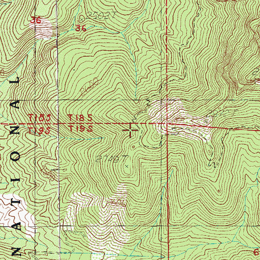 Topographic Map of Spring Mountain Divide Trail, NV