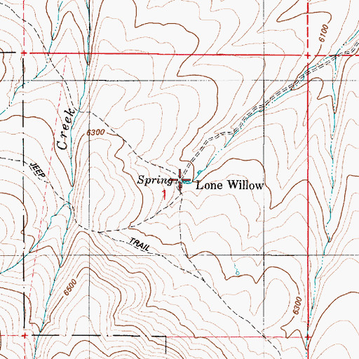 Topographic Map of Lone Willow, NV