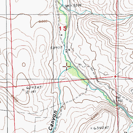 Topographic Map of Coyote Creek, NV