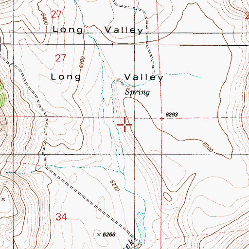 Topographic Map of Long Valley, NV