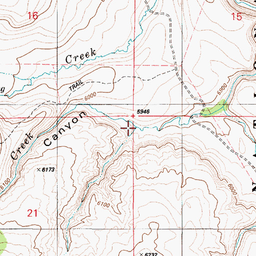 Topographic Map of Harvey Creek, NV