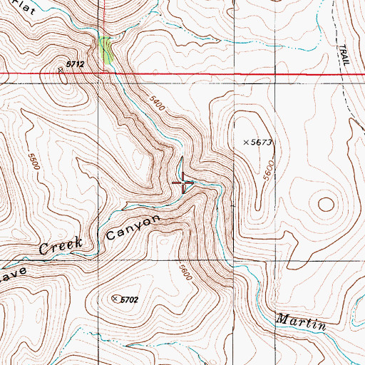 Topographic Map of Cave Canyon, NV
