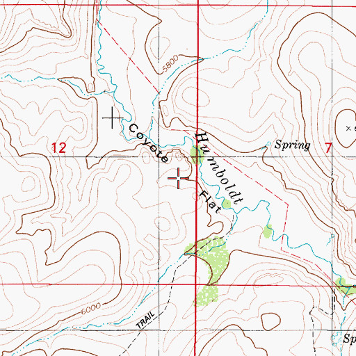 Topographic Map of Coyote Flat, NV