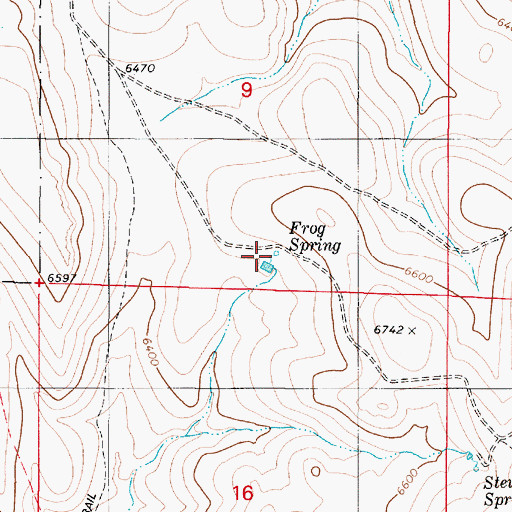 Topographic Map of Frog Spring, NV