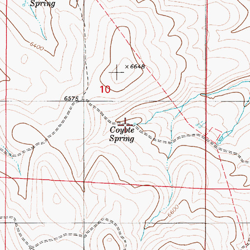 Topographic Map of Coyote Spring, NV