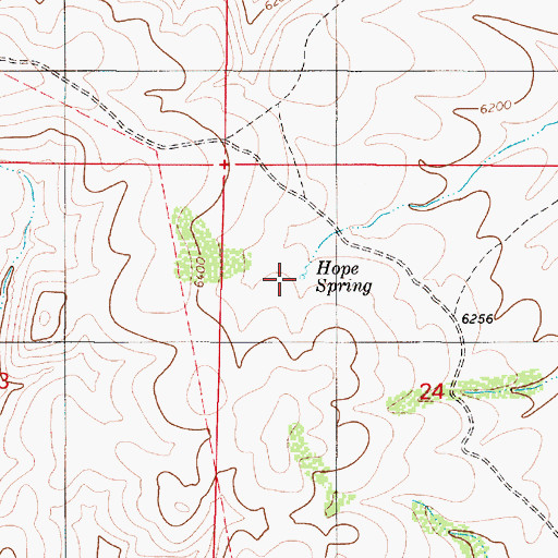 Topographic Map of Hope Spring, NV