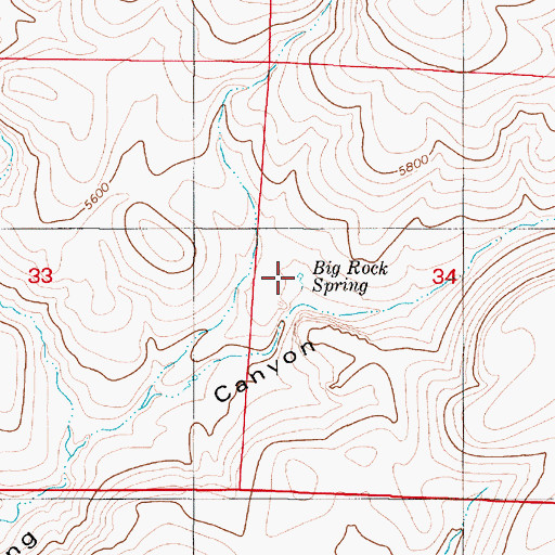 Topographic Map of Big Rock Spring, NV