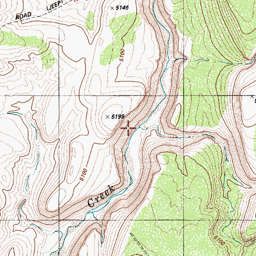 Topographic Map of Rock Creek, NV