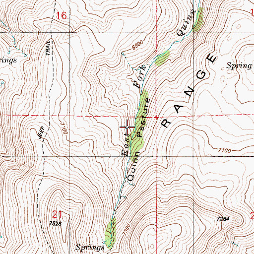 Topographic Map of Quinn Pasture, NV