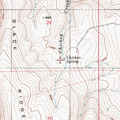 Topographic Map of Chicken Spring, NV