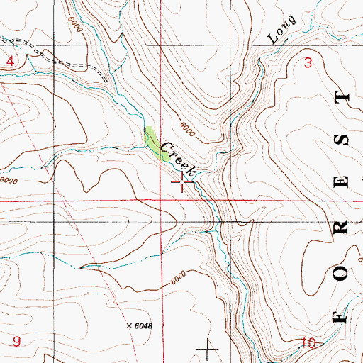 Topographic Map of Long Valley Creek, NV