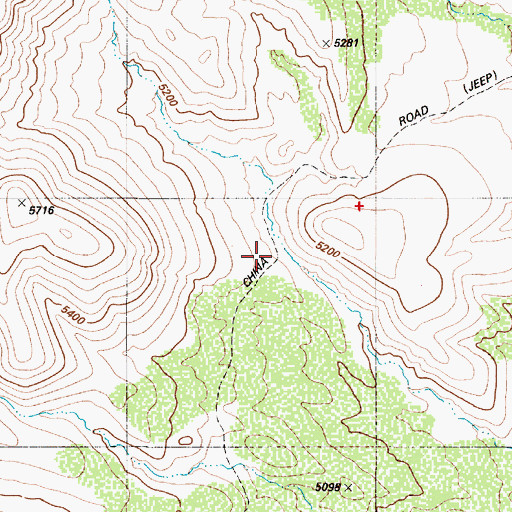Topographic Map of China Road, NV