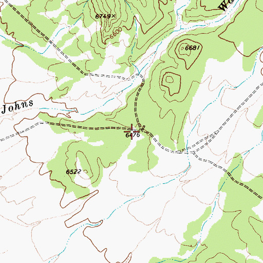 Topographic Map of Cow Camp, NV