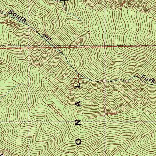 Topographic Map of Old English Mine, NV