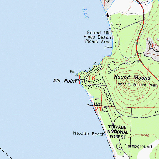 Topographic Map of Elk Point, NV