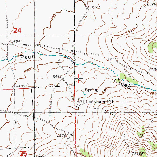 Topographic Map of Pearl Creek Camp, NV