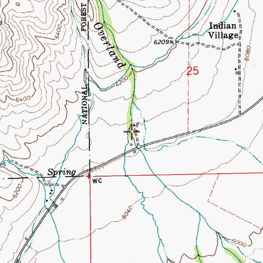 Topographic Map of Wines Ranch, NV