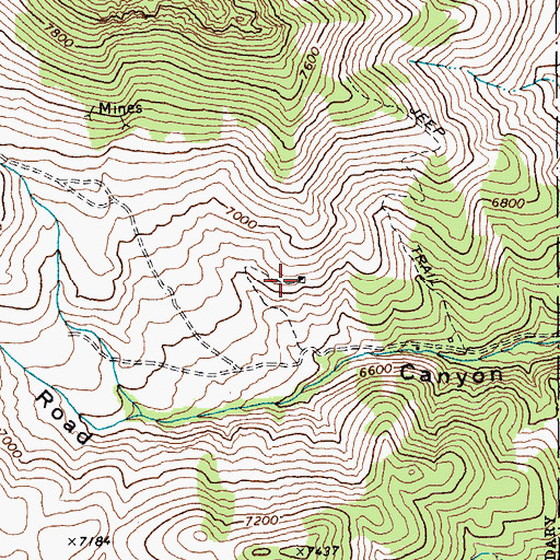 Topographic Map of Anna D Mine, NV