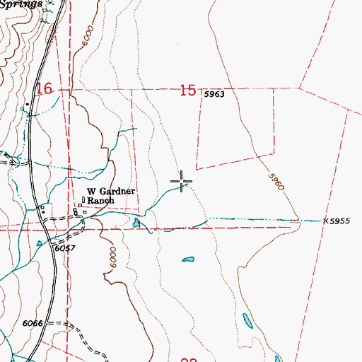 Topographic Map of Dawleys Creek, NV