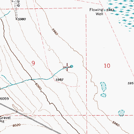 Topographic Map of Smiths Creek, NV