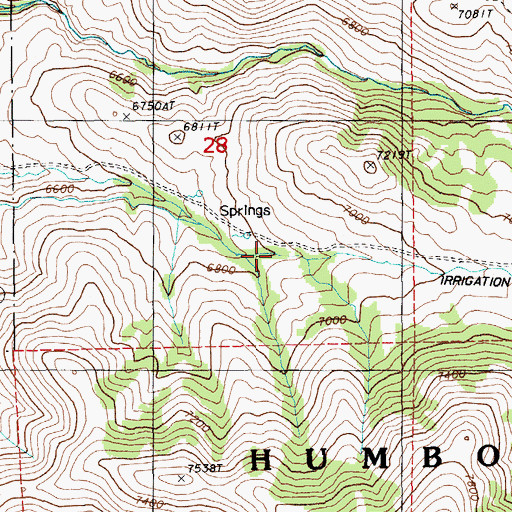 Topographic Map of O'Connells Ditch, NV