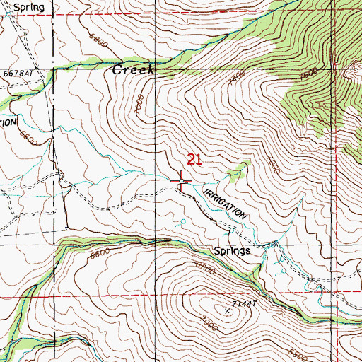 Topographic Map of Suttles Ditch, NV
