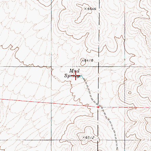 Topographic Map of Mud Spring, NV