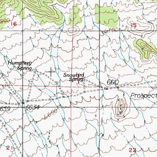 Topographic Map of Snowbird Spring, NV