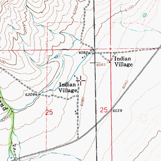 Topographic Map of Ruby Valley Indian Reservation (historical), NV