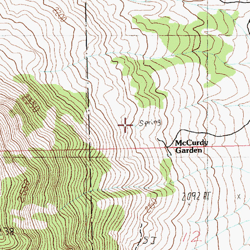 Topographic Map of Mud Springs, NV