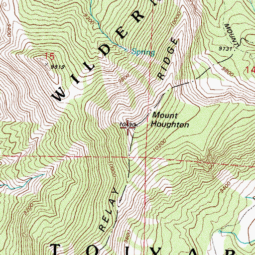 Topographic Map of Relay Ridge, NV
