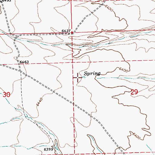 Topographic Map of Willow Spring, NV