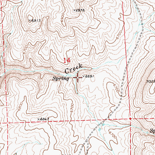 Topographic Map of Stud Creek Basin, NV