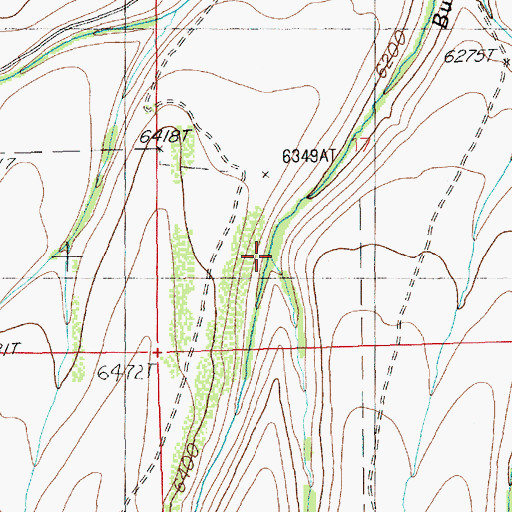 Topographic Map of Cow Creek Canyon, NV