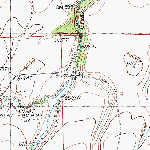 Topographic Map of Corral Creek Canyon, NV