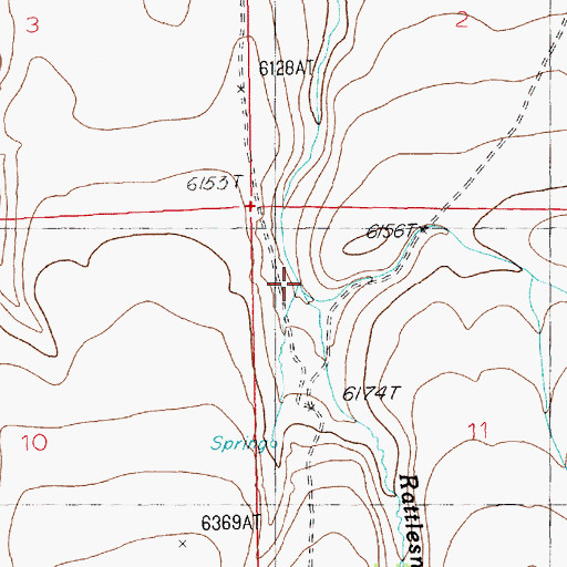Topographic Map of East Fork Rattlesnake Canyon, NV