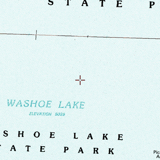 Topographic Map of Washoe Lake State Park, NV