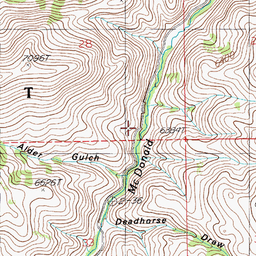Topographic Map of McDonalds School House (historical), NV