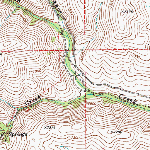 Topographic Map of Warm Springs, NV
