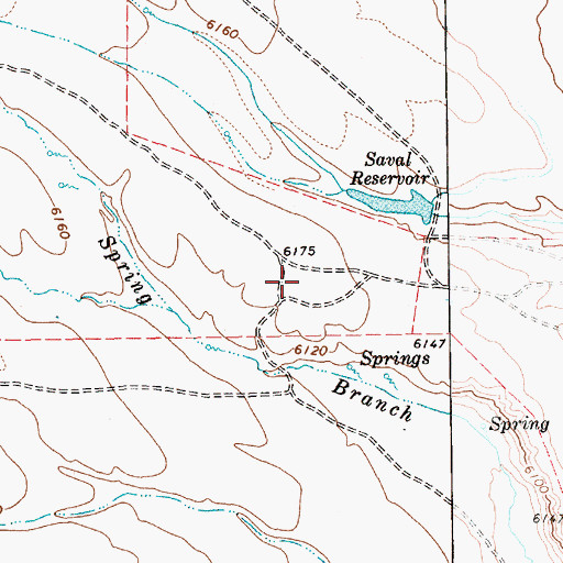 Topographic Map of Saval Ranch (historical), NV