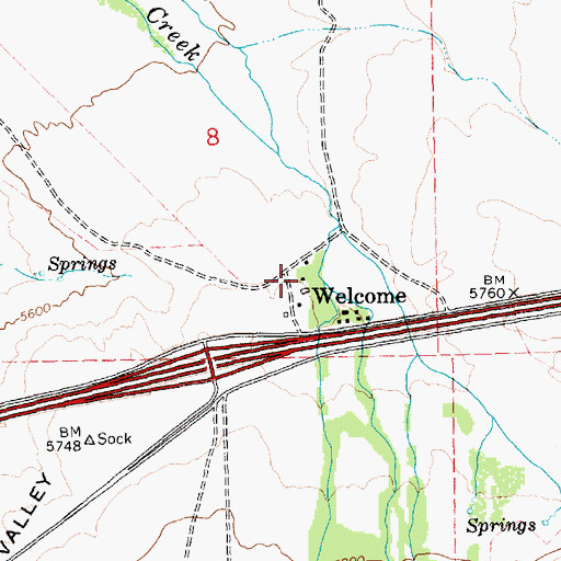 Topographic Map of Cazier Ranch, NV