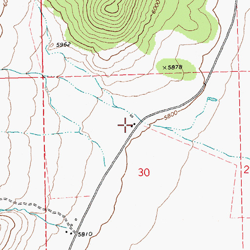 Topographic Map of Wright Ranch, NV