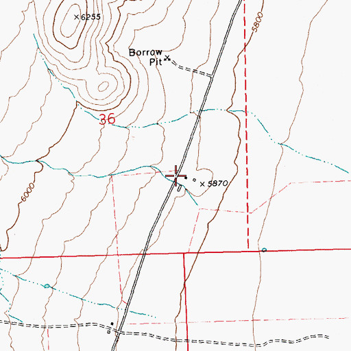 Topographic Map of K C Ranch, NV