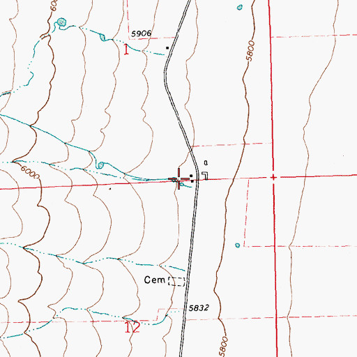 Topographic Map of Weeks Ranch, NV