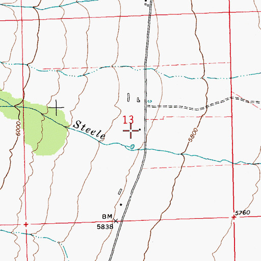 Topographic Map of Schumann Ranch, NV