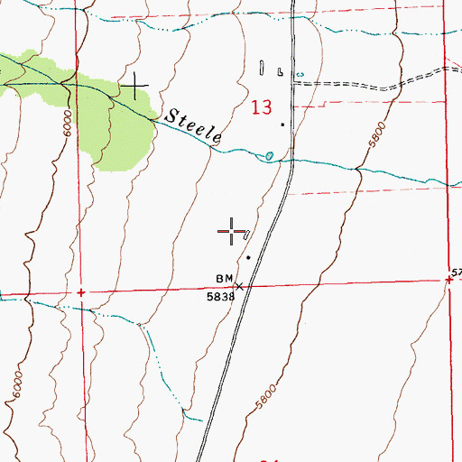 Topographic Map of Longnecker Ranch, NV