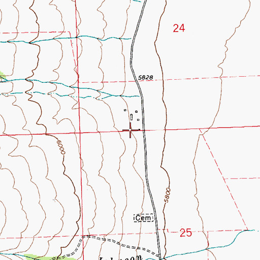 Topographic Map of Goodwin Ranch, NV
